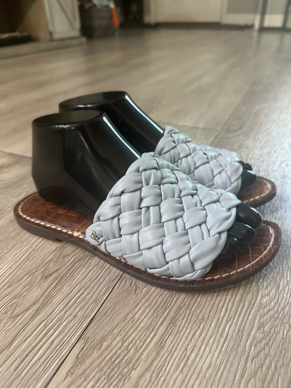 Sam Edelman Griffin Woven Slide Sandal Riviera Blue Size 7.5